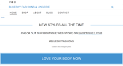 Desktop Screenshot of blueskylingerie.com