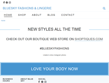 Tablet Screenshot of blueskylingerie.com
